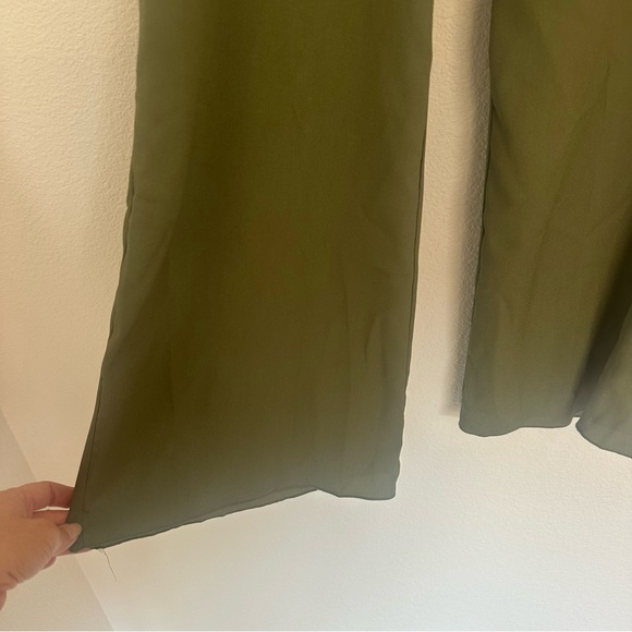 Adam Levine Olive Green Wide Leg Pants Small - Picture 11 of 11